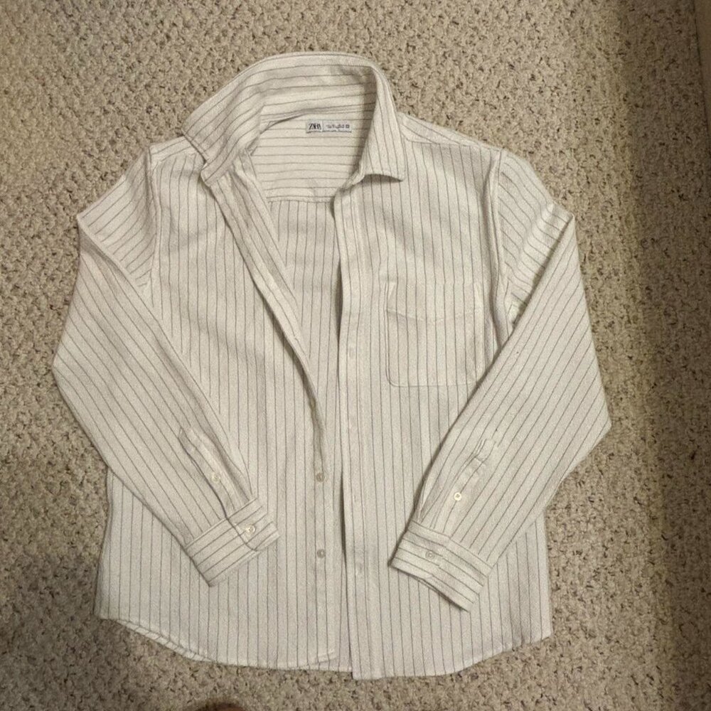 zara men casual button down shirt